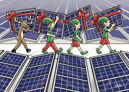 Commercial Solar Christmas Card