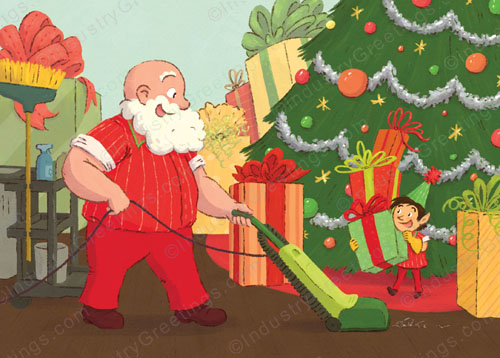 Office Clean Crew Logo Holiday Card