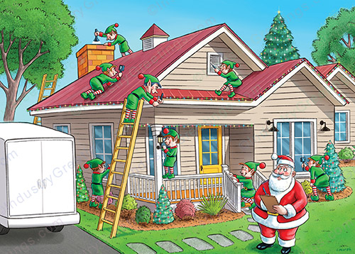 Home Inspector Themed Christmas Card
