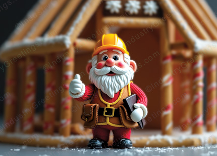 Wood Framed Home Christmas Card