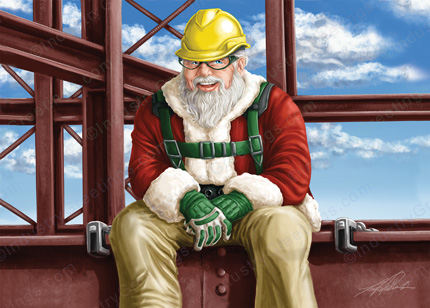 Iron Worker Christmas Card