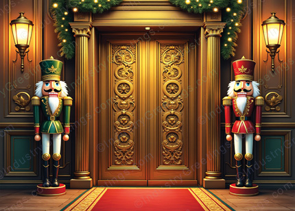 Nutcracker Elevator Christmas Card