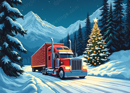 Best Trucking Christmas Card