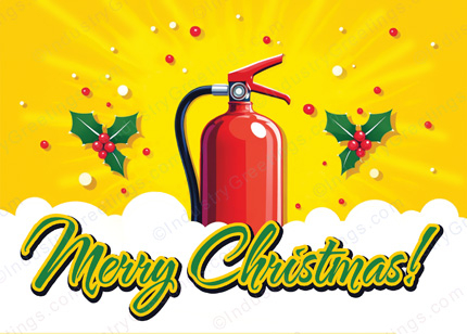 Fire Extinguisher Company Christmas Card