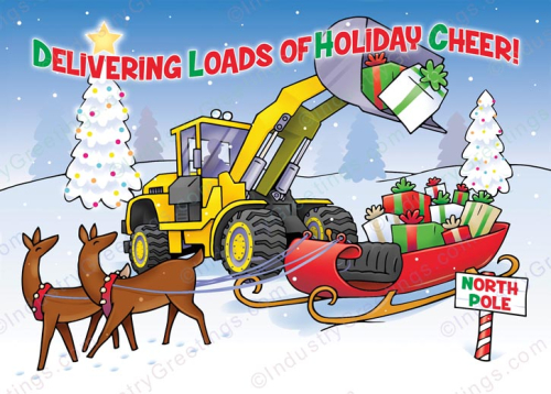 Wheel Loader Christmas Card