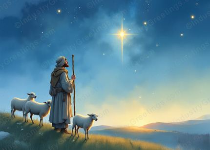 Christian Shepherd Christmas Card