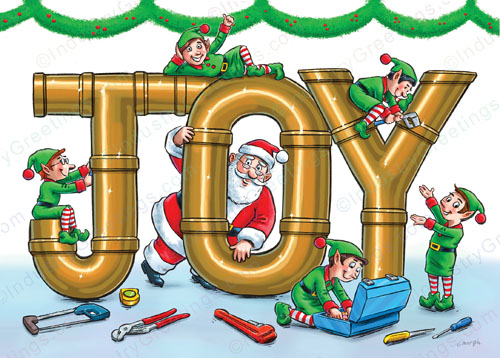 Plumbing JOY Christmas Card