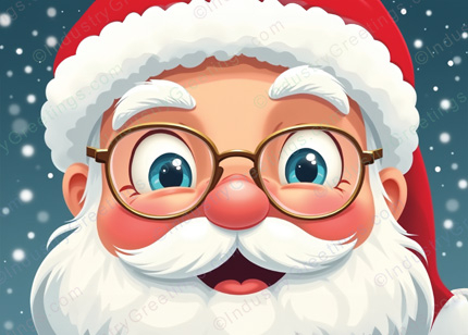 Eye Test Santa Christmas Card