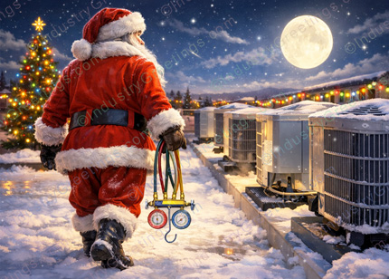Santa HVAC Tech Christmas Card