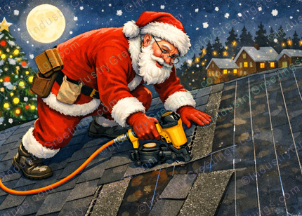 Residential Roofer Christmas Card