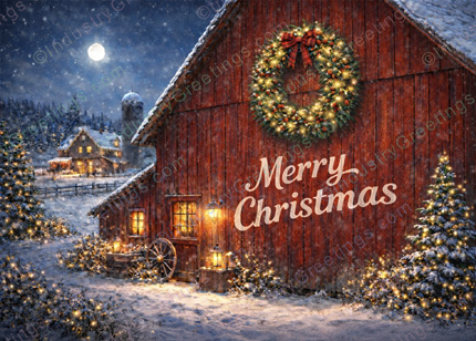 Family Farm Christmas Card