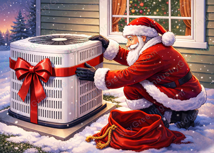 Santa HVAC Tech Christmas Card
