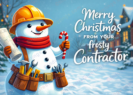 Santa Blueprints Christmas Card