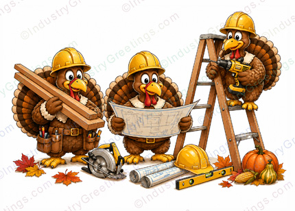 Construction Industry Thanksgiving Card