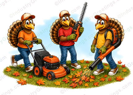 Landscaping Business Thanksgiving Card