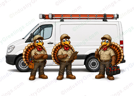 Service Van Thanksgiving Card