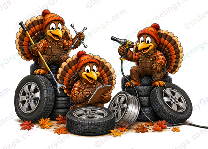 Tire Business Thanksgiving Card