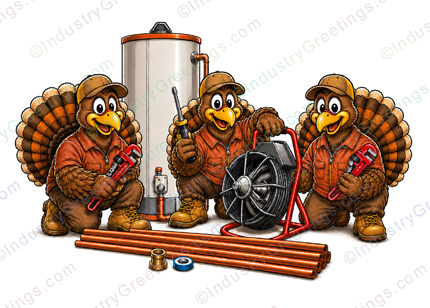 Plumbing Business Thanksgiving Card