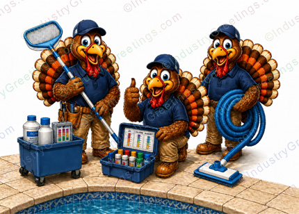 Pool Service Thanksgiving Card