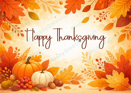 Autumn Leaves Thanksgiving Card