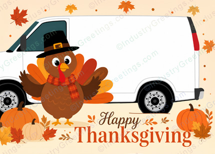Work Van Thanksgiving Card