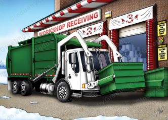Industry Specific Trash Collection Greeting Cards
